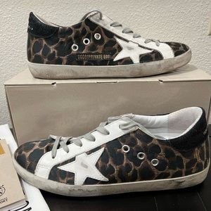Golden Goose Women’s Superstar Leopard Print Sneakers